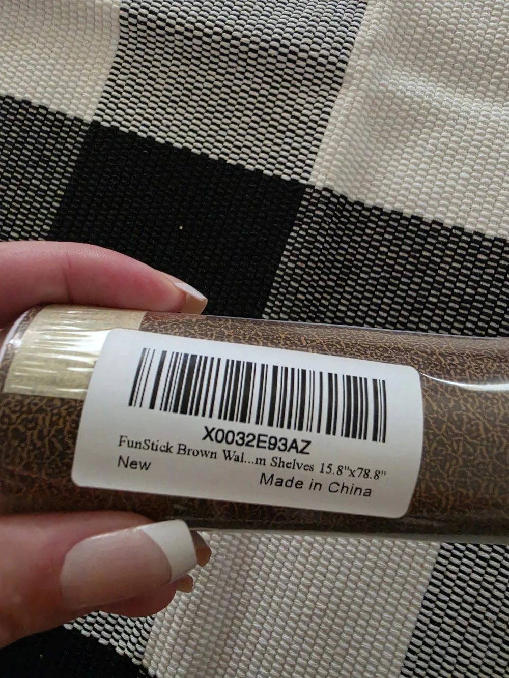 Brown Self-Adhesive Drawer Liner – Non-Slip Protection